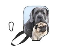 InOmak Conceptos de Amistad Entre Perros Cane Corso y Pug, Funda Deportiva para Pala de Pickleball; Estuche Compatible con Todas Las Formas y tamaños de Pala.