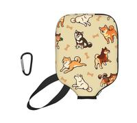 InOmak Crema Shiba Inu, Funda Deportiva para Pala de Pickleball; Estuche Compatible con Todas Las Formas y tamaños de Pala.