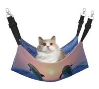 InOmak Delfín mular al Amanecer,Hamaca Colgante para Gatos, Suave, de Doble Cara, para Perros pequeños y Mascotas.,M