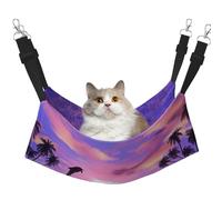 InOmak Delfines al Atardecer,Hamaca Colgante para Gatos, Suave, de Doble Cara, para Perros pequeños y Mascotas.,M