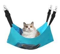 InOmak Delfines con Cara Sonriente Impresos,Hamaca Colgante para Gatos, Suave, de Doble Cara, para Perros pequeños y Mascotas.,M