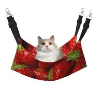 InOmak Dibujo de Fresa,Hamaca Colgante para Gatos, Suave, de Doble Cara, para Perros pequeños y Mascotas.,M