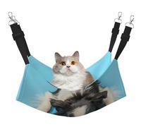 InOmak Divertido Cachorro de Perro Border Collie con Fondo Azul,Hamaca Colgante para Gatos, Suave, de Doble Cara, para Perros pequeños y Mascotas.,L