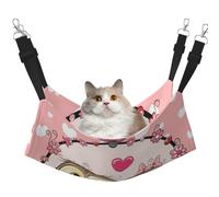 InOmak Dos Lindos búhos de Dibujos Animados,Hamaca Colgante para Gatos, Suave, de Doble Cara, para Perros pequeños y Mascotas.,M