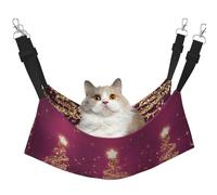 InOmak Elegantes árboles de Navidad Brillantes en Rosa y Morado,Hamaca Colgante para Gatos, Suave, de Doble Cara, para Perros pequeños y Mascotas.,M
