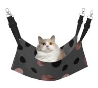 InOmak Elegantes círculos Negros Falsos de Color Rosa,Hamaca Colgante para Gatos, Suave, de Doble Cara, para Perros pequeños y Mascotas.,M