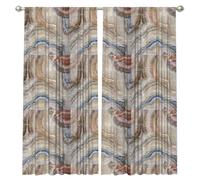 InOmak Estampado Azul pálido de Piedra ónix, Cortinas de Ventana de 2 Paneles, 132 x 213 cm, Opacas, para Sala de Estar y Dormitorio.