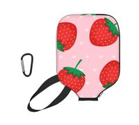 InOmak Estampado de Fresa Rosa Kawaii, Funda Deportiva para Pala de Pickleball; Estuche Compatible con Todas Las Formas y tamaños de Pala.