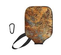 InOmak Estructura de Hierro de Acero Oxidado de Color marrón óxido Colorido, Funda Deportiva para Pala de Pickleball; Estuche Compatible con Todas Las Formas y tamaños de Pala.
