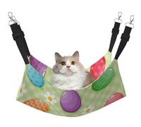 InOmak Felices Pascuas Huevos de Pascua Coloridos,Hamaca Colgante para Gatos, Suave, de Doble Cara, para Perros pequeños y Mascotas.,M