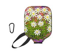 InOmak Flores de Edelweiss suizas, Funda Deportiva para Pala de Pickleball; Estuche Compatible con Todas Las Formas y tamaños de Pala.