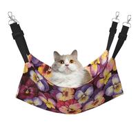 InOmak Flores de Pensamiento en Acuarela,Hamaca Colgante para Gatos, Suave, de Doble Cara, para Perros pequeños y Mascotas.,L