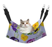 InOmak Flores de Pensamiento,Hamaca Colgante para Gatos, Suave, de Doble Cara, para Perros pequeños y Mascotas.,L