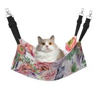 InOmak Flores de Rosas de Caballo en Acuarela,Hamaca Colgante para Gatos, Suave, de Doble Cara, para Perros pequeños y Mascotas.,L