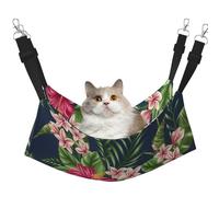 InOmak Flores Tropicales Frangipani Hibisco Naturaleza,Hamaca Colgante para Gatos, Suave, de Doble Cara, para Perros pequeños y Mascotas.,L