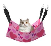 InOmak Forma de Amor Rosa,Hamaca Colgante para Gatos, Suave, de Doble Cara, para Perros pequeños y Mascotas.,L
