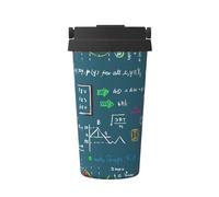 InOmak Fórmula matemática impresa,Taza de café de 500 ml, botella de agua de acero inoxidable aislada, taza de café portátil
