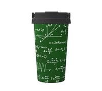 InOmak Fórmulas de ecuaciones matemáticas,Taza de café de 500 ml, botella de agua de acero inoxidable aislada, taza de café portátil