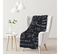 InOmak Fórmulas matemáticas sin Fisuras con Formas geométricas,Manta Suave y cálida de Franela Antibolitas, 76 x 102 cm