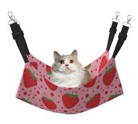 InOmak Fresa roja y Lunares,Hamaca Colgante para Gatos, Suave, de Doble Cara, para Perros pequeños y Mascotas.,M