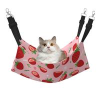 InOmak Fresa sobre Rosa,Hamaca Colgante para Gatos, Suave, de Doble Cara, para Perros pequeños y Mascotas.,M