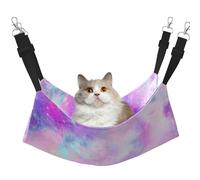 InOmak Galaxia Jaspeada Rosa púrpura,Hamaca Colgante para Gatos, Suave, de Doble Cara, para Perros pequeños y Mascotas.,L