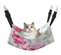 InOmak Hermosas Flores Rosa Flor Rosa Floral,Hamaca Colgante para Gatos, Suave, de Doble Cara, para Perros pequeños y Mascotas.,L