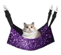 InOmak Hermoso Brillo Morado,Hamaca Colgante para Gatos, Suave, de Doble Cara, para Perros pequeños y Mascotas.,L