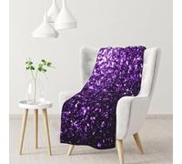 InOmak Hermoso Brillo Morado,Manta Suave y cálida de Franela Antibolitas, 76 x 102 cm