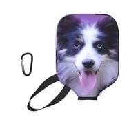 InOmak Hermoso Cachorro de Border Collie, Funda Deportiva para Pala de Pickleball; Estuche Compatible con Todas Las Formas y tamaños de Pala.