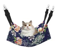 InOmak Hermoso jardín de Flores, pétalos Florales, Hojas, Prado Naranja,Hamaca Colgante para Gatos, Suave, de Doble Cara, para Perros pequeños y Mascotas.,L