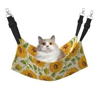 InOmak Historias de Girasoles Frescos Impresas,Hamaca Colgante para Gatos, Suave, de Doble Cara, para Perros pequeños y Mascotas.,L