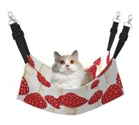InOmak Hongos Rojos amanita muscaria,Hamaca Colgante para Gatos, Suave, de Doble Cara, para Perros pequeños y Mascotas.,M