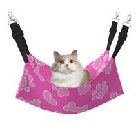 InOmak Huella de Perro Rosa con Forma de corazón de Hueso,Hamaca Colgante para Gatos, Suave, de Doble Cara, para Perros pequeños y Mascotas.,L