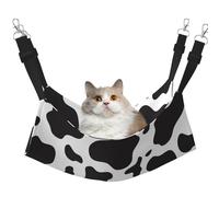 InOmak Impresión de Manchas de Vaca,Hamaca Colgante para Gatos, Suave, de Doble Cara, para Perros pequeños y Mascotas.,L