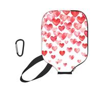 InOmak Imprimir Corazones Rojos cayendo, Funda Deportiva para Pala de Pickleball; Estuche Compatible con Todas Las Formas y tamaños de Pala.