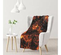 InOmak Lava del volcán,Manta Suave y cálida de Franela Antibolitas, 76 x 102 cm