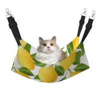 InOmak Limones de Acuarela de Color Amarillo Brillante,Hamaca Colgante para Gatos, Suave, de Doble Cara, para Perros pequeños y Mascotas.,L