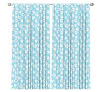InOmak Lindo Estampado de Dentista higienista Dental en Azul, Cortinas de Ventana de 2 Paneles, 132 x 213 cm, Opacas, para Sala de Estar y Dormitorio.