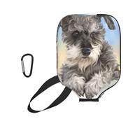 InOmak Lindo Estampado de Mini Schnauzer, Funda Deportiva para Pala de Pickleball; Estuche Compatible con Todas Las Formas y tamaños de Pala.