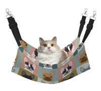 InOmak Lindos Bulldogs franceses,Hamaca Colgante para Gatos, Suave, de Doble Cara, para Perros pequeños y Mascotas.,L