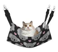 InOmak Lindos Koalas y Corazones Rosados,Hamaca Colgante para Gatos, Suave, de Doble Cara, para Perros pequeños y Mascotas.,L