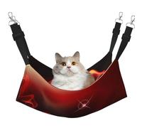 InOmak Llama roja Impresa,Hamaca Colgante para Gatos, Suave, de Doble Cara, para Perros pequeños y Mascotas.,M