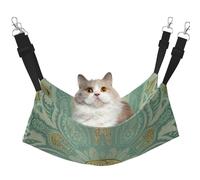 InOmak Mandala Celta en Verde Salvia Suave y Dorado,Hamaca Colgante para Gatos, Suave, de Doble Cara, para Perros pequeños y Mascotas.,M