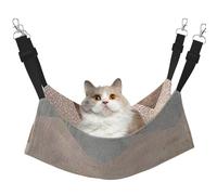InOmak Mármol Argyle de Cobre y Oro Rosa ruborizado,Hamaca Colgante para Gatos, Suave, de Doble Cara, para Perros pequeños y Mascotas.,L