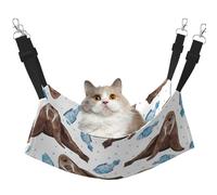 InOmak Morsa marrón en Acuarela,Hamaca Colgante para Gatos, Suave, de Doble Cara, para Perros pequeños y Mascotas.,L