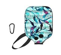 InOmak Música en Acuarela, Ramas y Hojas, Funda Deportiva para Pala de Pickleball; Estuche Compatible con Todas Las Formas y tamaños de Pala.