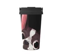 InOmak Naturaleza del Boston Terrier,Taza de café de 500 ml, botella de agua de acero inoxidable aislada, taza de café portátil
