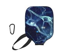 InOmak Neurología de células cerebrales en 3D, Funda Deportiva para Pala de Pickleball; Estuche Compatible con Todas Las Formas y tamaños de Pala.