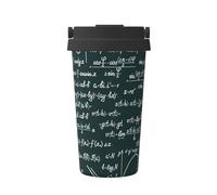 InOmak Patrón de fórmulas matemáticas escritas a mano,Taza de café de 500 ml, botella de agua de acero inoxidable aislada, taza de café portátil
